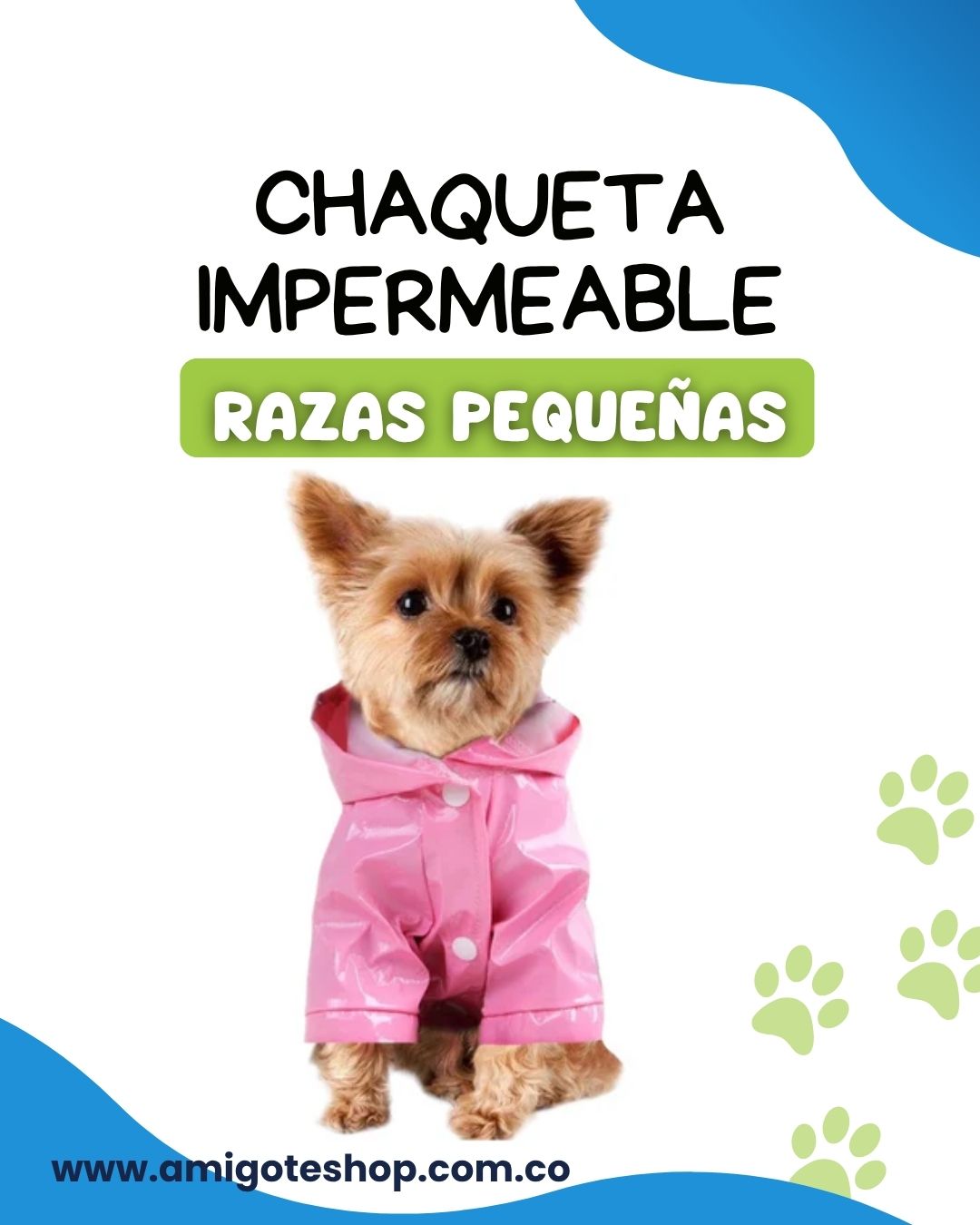 Chaqueta Impermeable Raza Pequeña Talla M - Vista alternativa